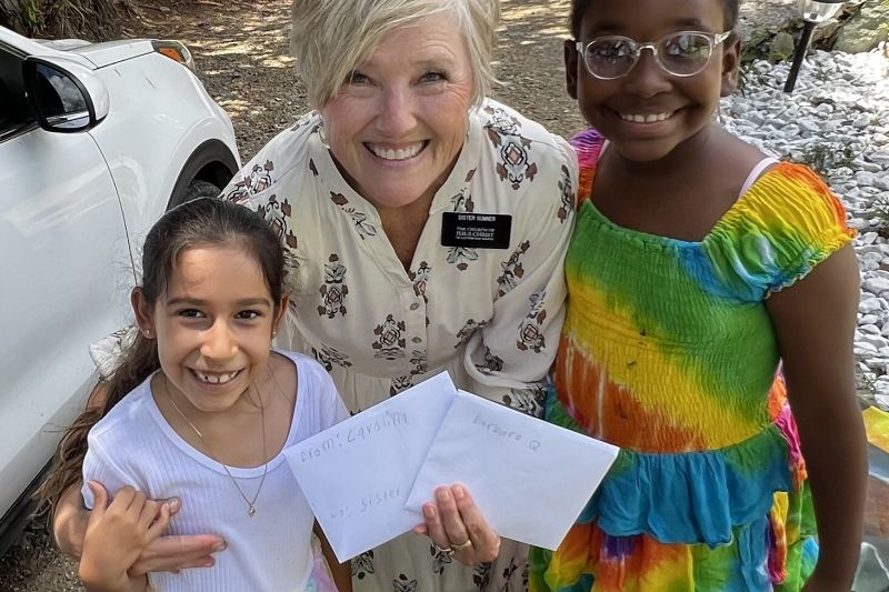 Kristi with St John Primary girls3