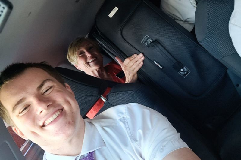 With the young missionaries (and our luggage) upon arrival on St Thomas7