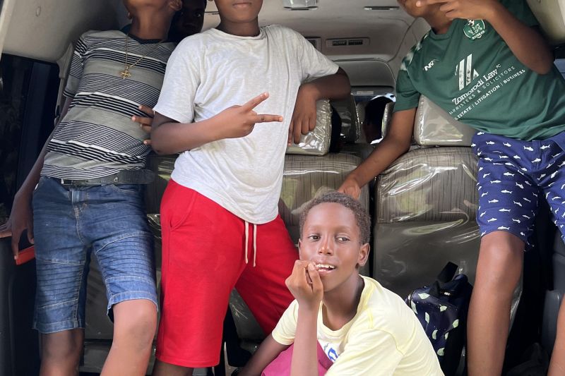 Young men in one of the "Transports"49