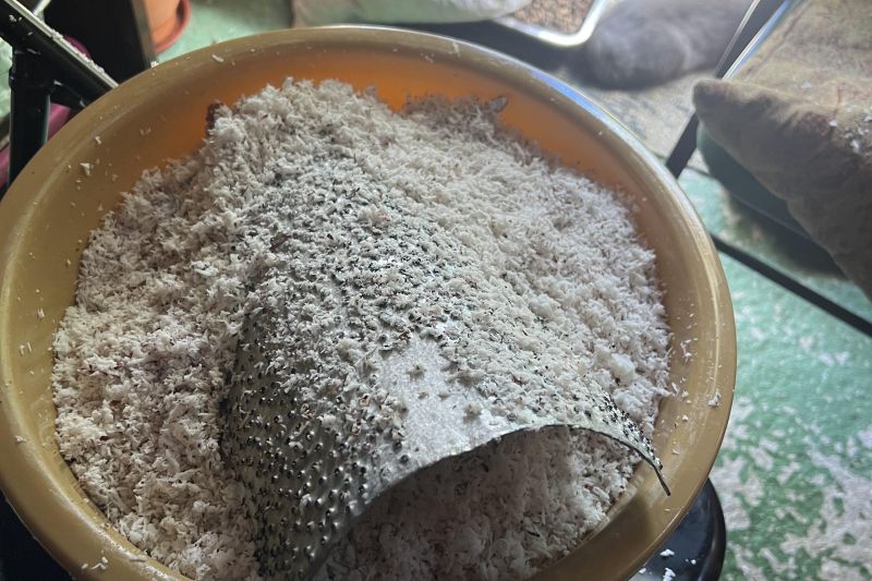 Coconut shavings and grater20